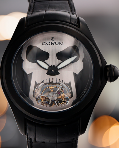 2001 Corum Bubble Skull Tourbillon L.E. 47MM Black Dial Leather Strap (016.301.98/0001SK01)