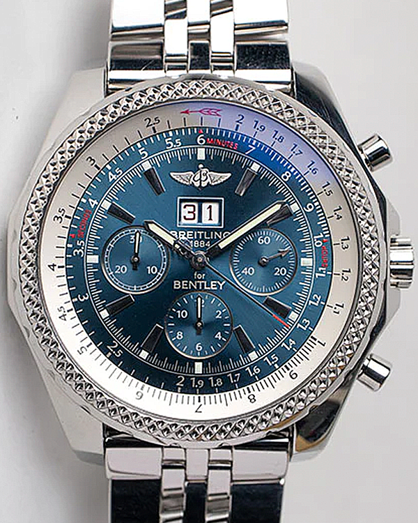 Breitling Bentley 6.75 48MM Blue Dial Steel Bracelet (A44362)