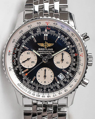 2008 Breitling Navitimer 41.8MM Black Dial Steel Bracelet (A232B35NP)