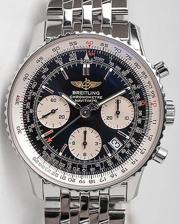 2008 Breitling Navitimer 42MM Black Dial Steel Bracelet (A23322)