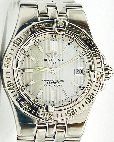 Breitling Starliner 30MM Quartz Mother-of-Pearl Dial Steel Bracelet (A71340)