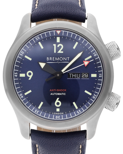 Bremont U-2 43MM Blue Dial Leather Strap (U2-BL-R-S)