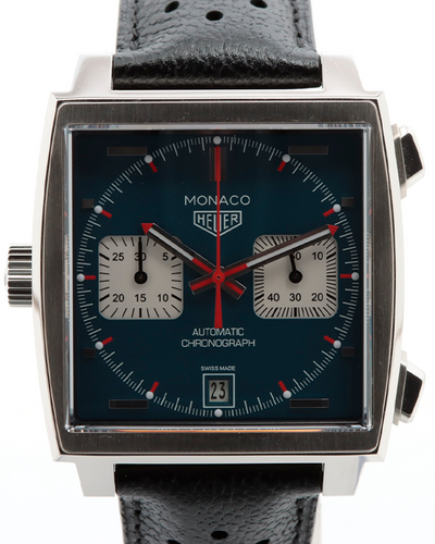 2017 TAG Heuer Monaco Calibre 11 “Steve McQueen” Automatic 39MM Strap Blue Dial (CAW211P.FC6356)