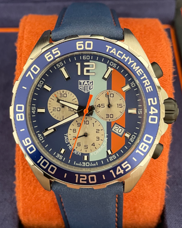 No Reserve - Tag Heuer Formula 1 "Gulf Edition" Steel Blue Dial (CAZ101N.FC8243)