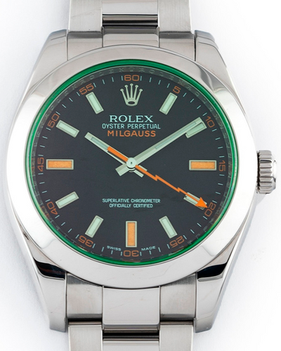 2009 (V Serial) Rolex Milgauss 40MM Black Dial Oyster Bracelet (116400GV)