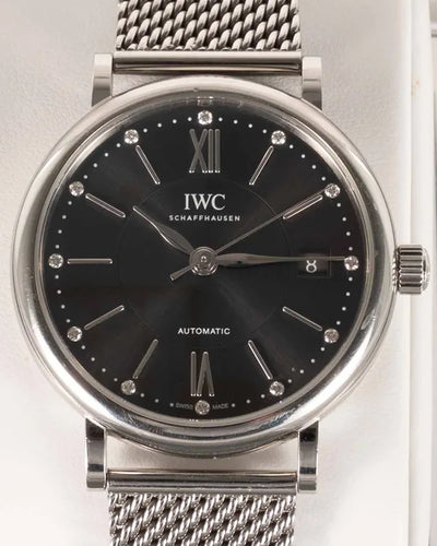 2017 IWC Schaffhausen Portofino 37MM Grey Dial Steel Bracelet (IW458603)