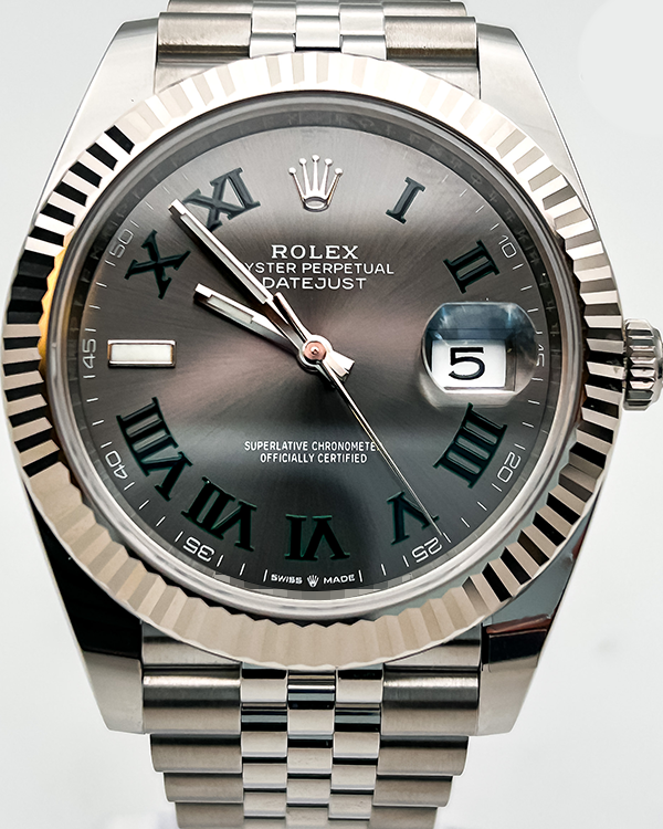 2023 Rolex Datejust 41 Wimbledon Jubilee Bracelet Oystersteel Slate Dial (126334)