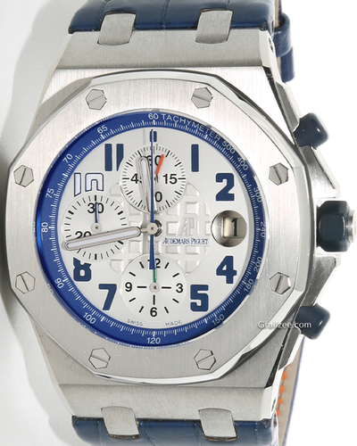 Audemars Piguet Royal Oak Offshore "Sachin Tendulkar" L.E. 44MM Silver Dial Leather Strap (26182ST.OO.D018CR.01)