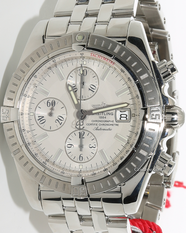 Breitling Chronomat Evolution 44MM Silver Dial Steel Bracelet (A13356)