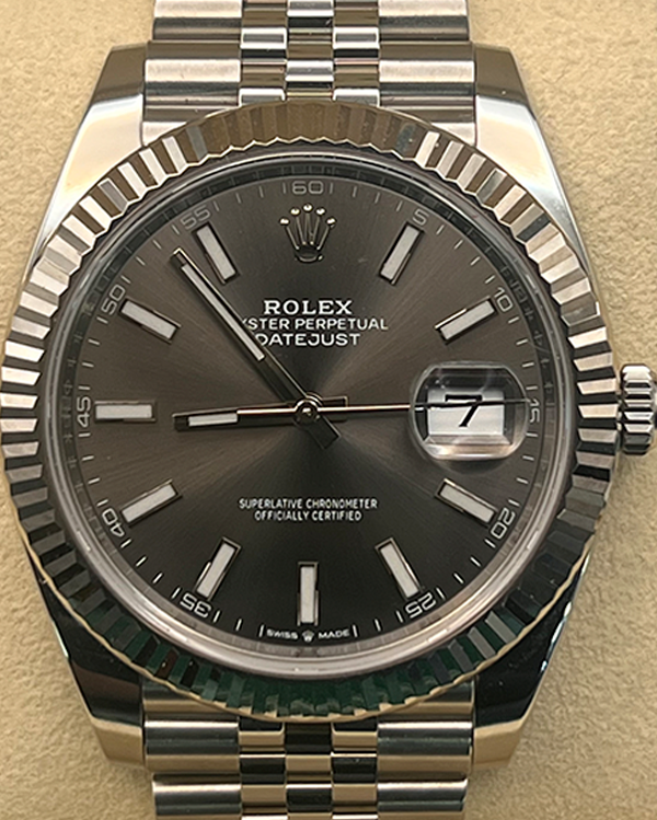 2019 Rolex Datejust 41MM Rhodium Dial Jubilee Bracelet (126334)