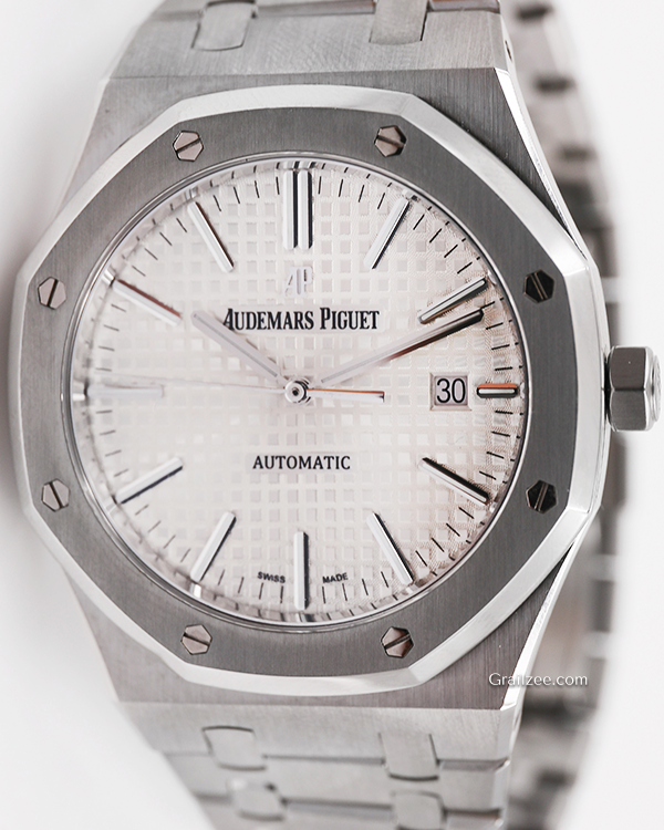 2015 Audemars Piguet Royal Oak Selfwinding 41MM White Dial Steel Bracelet (15400ST)