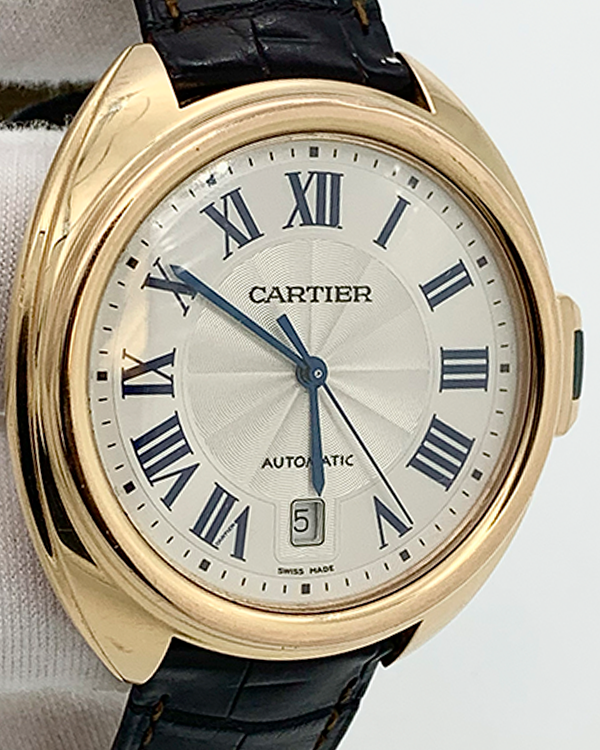 Cartier Clé de Cartier 40MM Silver Dial Leather Strap (WGCL0004)