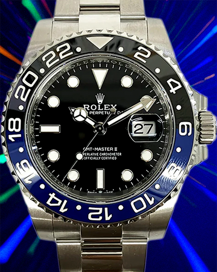 2024 Rolex GMT-Master II "Batman" 40MM Black Dial Oyster Bracelet (126710BLNR)