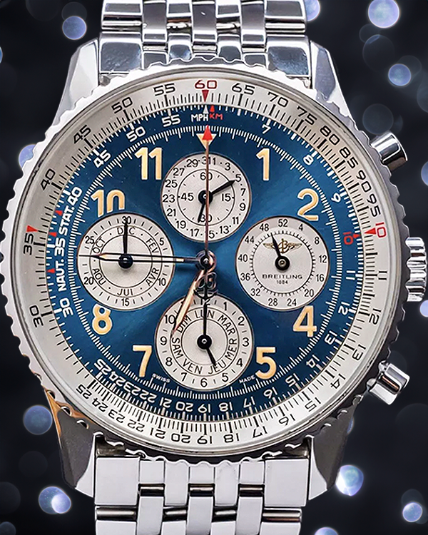 Breitling Navitimer 1461 L.E. 41.5MM Blue Dial Steel Bracelet (A38022)