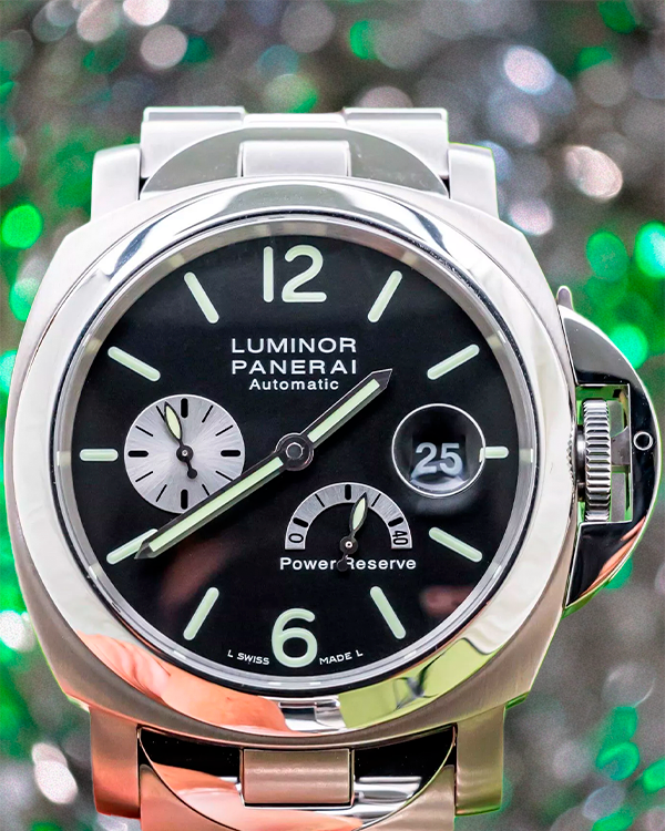 2006 Panerai Luminor Power Reserve 44MM Black Dial Titanium/Steel Bracelet (PAM00171)