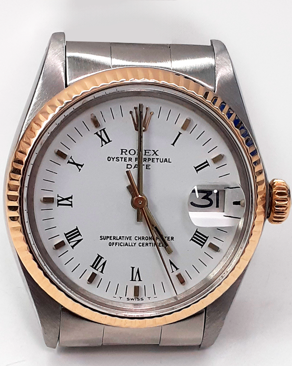 Rolex Oyster Perpetual Date 34MM White Dial Oyster Bracelet (1500)