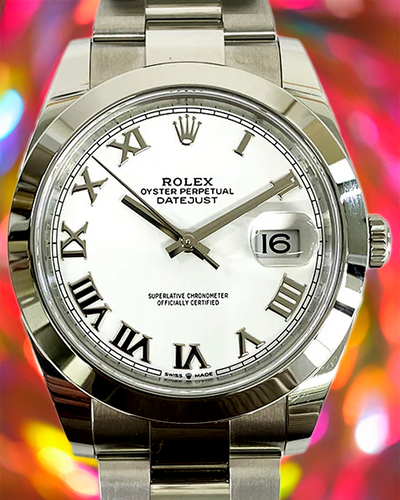 2024 Rolex Datejust 41MM White Dial Oyster Bracelet (126300)