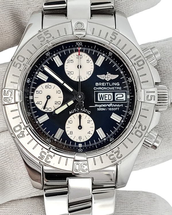 Breitling Superocean 42MM Black Dial Steel Bracelet (A13340)