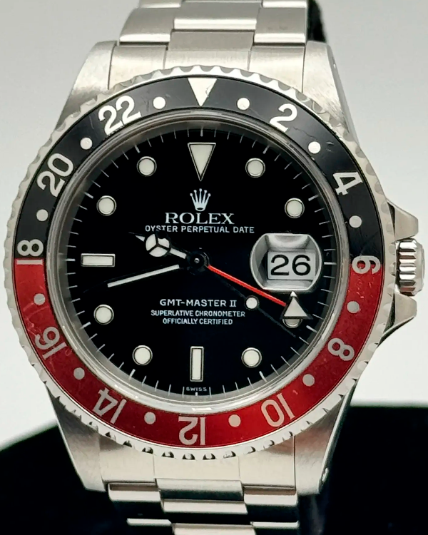 1999 Rolex GMT-Master II "Coke" 40MM Black Dial Oyster Bracelet (16710)