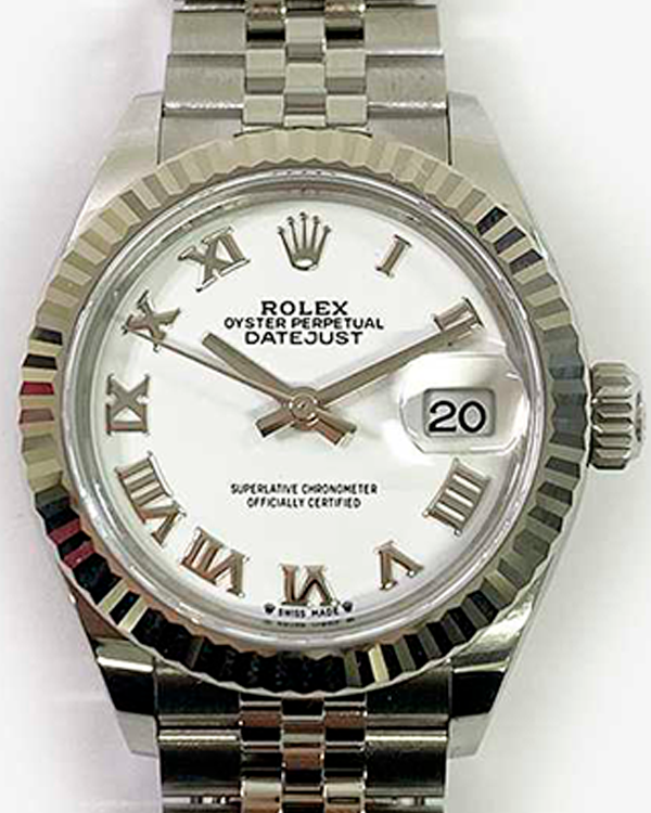 2023 Rolex Lady‑Datejust 28MM White Rolesor White Dial Jubilee Bracelet (279174)