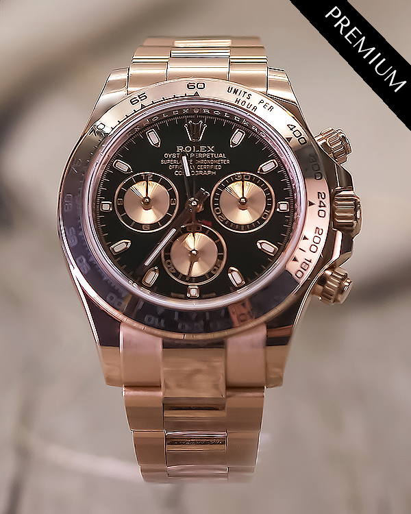 2023 Rolex Cosmograph Daytona 40MM Black Dial Everose Oyster Bracelet (116505)