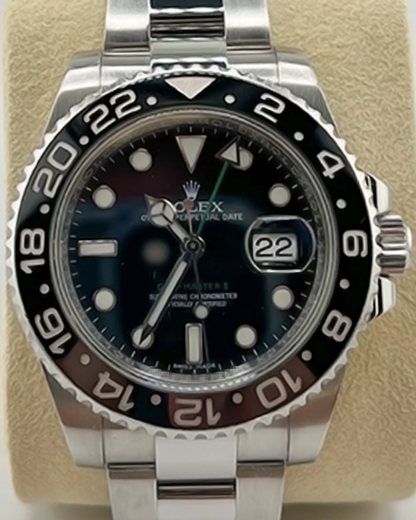 2016 Rolex GMT-Master II 40MM Steel Black Dial Oyster Bracelet (116710LN)