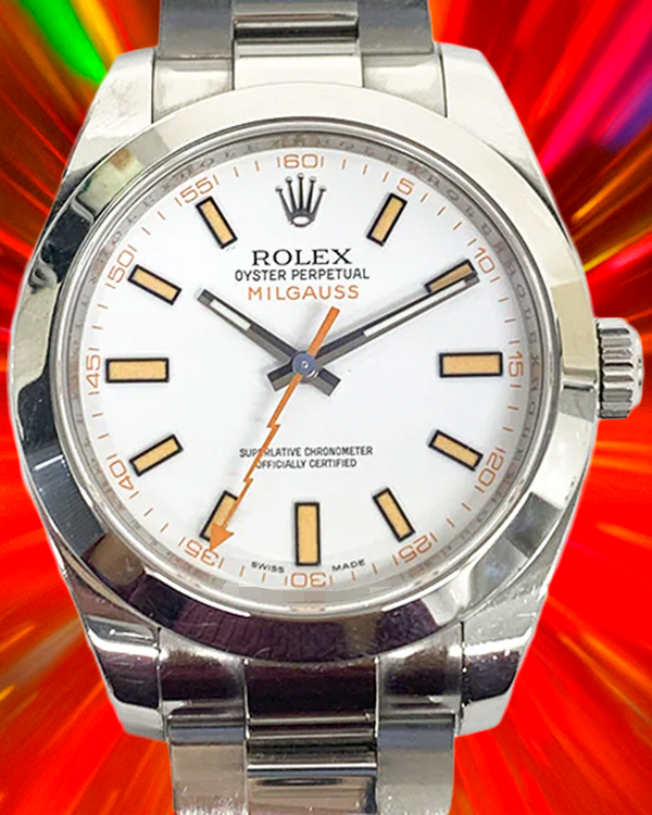 2008 Rolex Milgauss 40MM White Dial Oyster Bracelet (116400)