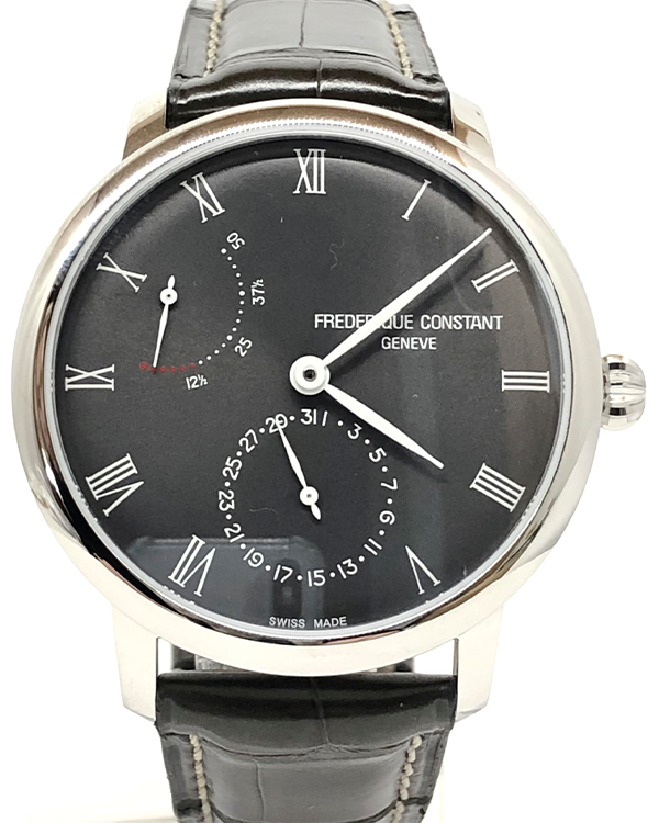 Frederique Constant Manufacture Slimline 40MM Grey Dial Leather Strap (FC-723GR3S6)