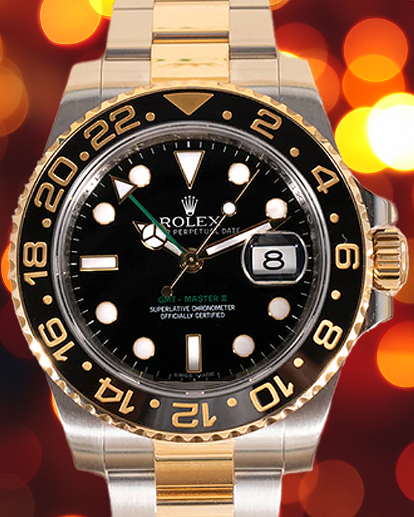 Rolex GMT-Master II 40MM Black Dial Two-Tone Oyster Bracelet (116713LN)