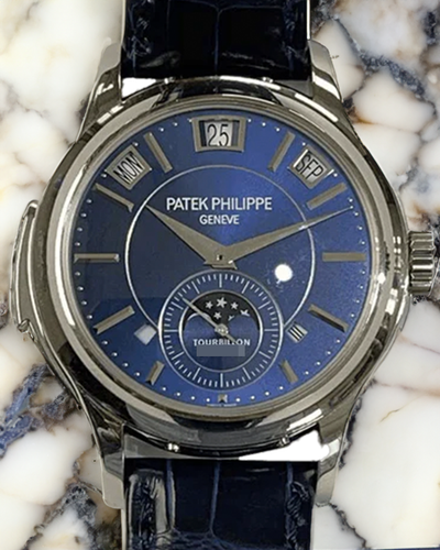 2020 Patek Philippe Minute Repeater Grand Complications 41MM Blue Dial Leather Strap (5207G-001)