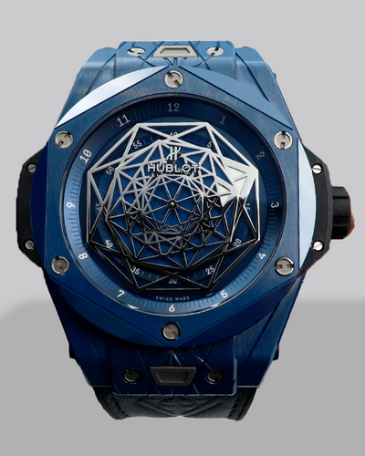 2020 Hublot Big Bang Sang Bleu Limited Edition 45MM Blue Dial Rubber Strap (415.EX.7179.VR.MXM19)