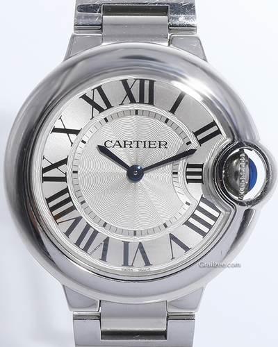 Cartier Ballon De Cartier 33MM Quartz Silver Dial Steel Bracelet (W6920084)