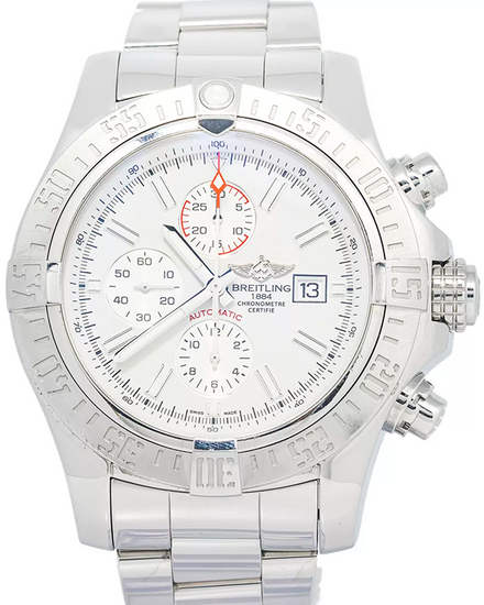 2016 Breitling Super Avenger II 48MM White Dial Steel Bracelet (A13371)