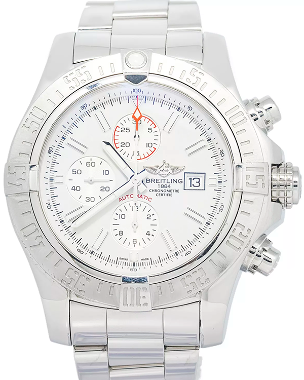2016 Breitling Super Avenger II 48MM White Dial Steel Bracelet (A13371)