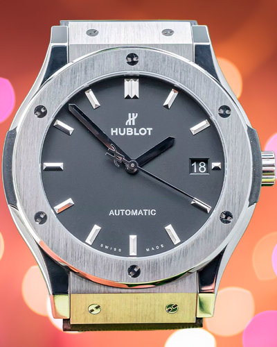 Hublot Classic Fusion 45MM Black Dial Rubber Strap (511.NX.1171.RX)