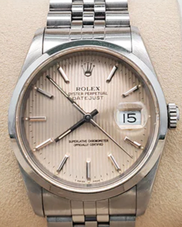 1994 Rolex Datejust 36MM Silver Tapestry Dial Jubilee Bracelet (16200)