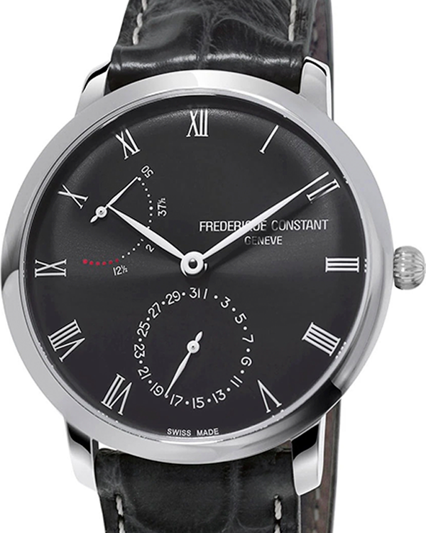 2024 Frederique Constant Slimline 40MM Grey Dial Leather Strap (FC-723GR3S6)