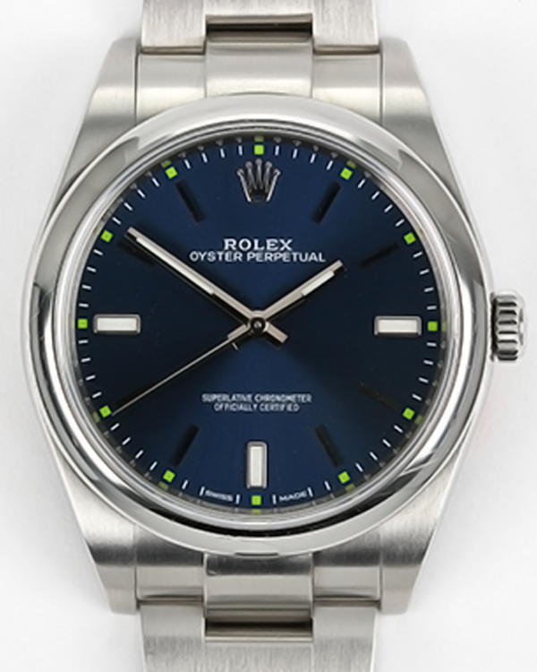 2018 Rolex Oyster Perpetual 39MM Blue Dial Oyster Bracelet (114300)