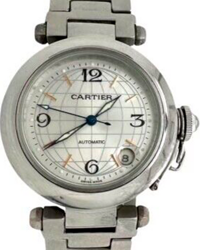 Cartier Pasha C de Cartier 35MM Silver Dial Steel Bracelet (2324)