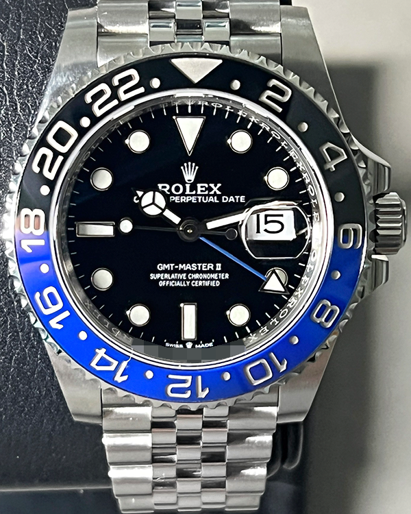 Rolex GMT Master II 40MM "Batgirl" Black Dial Jubilee Bracelet (126710BLNR)