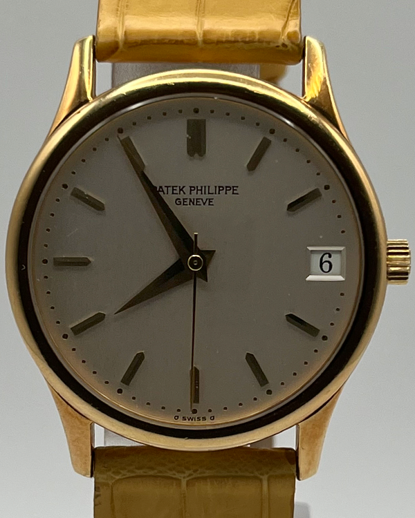 Patek Philippe Calatrava Vintage 34MM Silver Dial Leather Strap (3998)