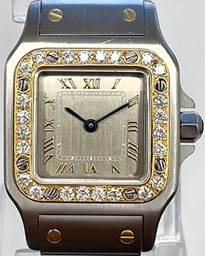 2004 Cartier Santos Galbée 24MM Quartz Silver Dial Two-Tone Bracelet (1565)