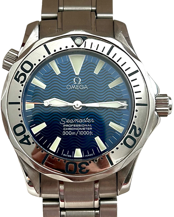 No Reserve - 2011 Omega Seamaster 36.25MM Blue Dial Steel Bracelet (2253.80.00)