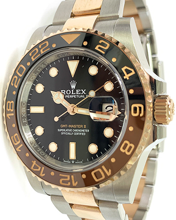 2022 Rolex GMT-Master II "Rootbeer" 40MM Black Dial Two-Tone Oyster Bracelet (126711CHNR)