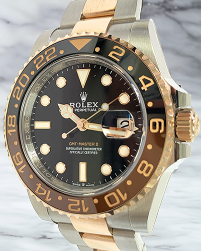 2022 Rolex GMT-Master II "Rootbeer" 40MM Black Dial Two-Tone Oyster Bracelet (126711CHNR)