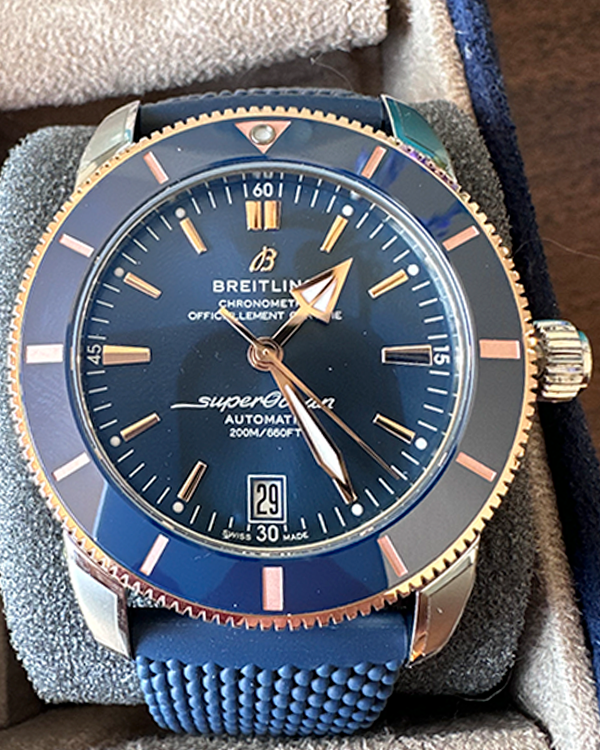 2023 Breitling Superocean Heritage B20 42MM Blue Dial Rubber Strap (UB2010)