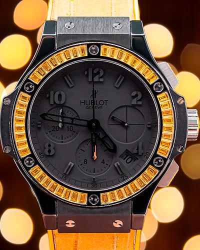 Hublot Big Bang "Tutti Frutti" 41MM Black Dial Leather Strap (341.CY.1110.LR.1911)