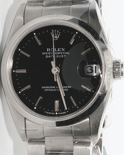 1997 Rolex Datejust 31MM Black Dial Oyster Bracelet (68240)