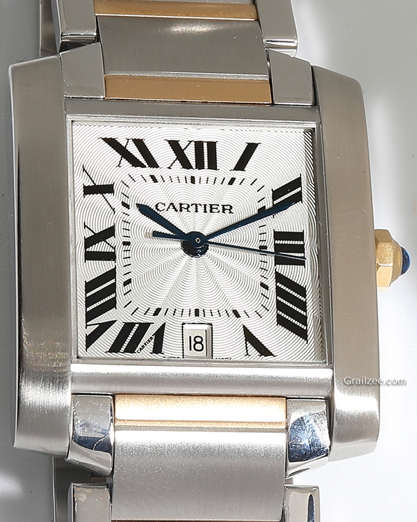 Cartier Tank Française De Cartier 28MM Silver Dial Steel Bracelet (W51005Q4)