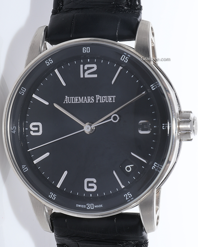 Audemars Piguet Code 11.59 41MM Code Black Dial Leather Strap (15210BC.OO.A002CR.01)